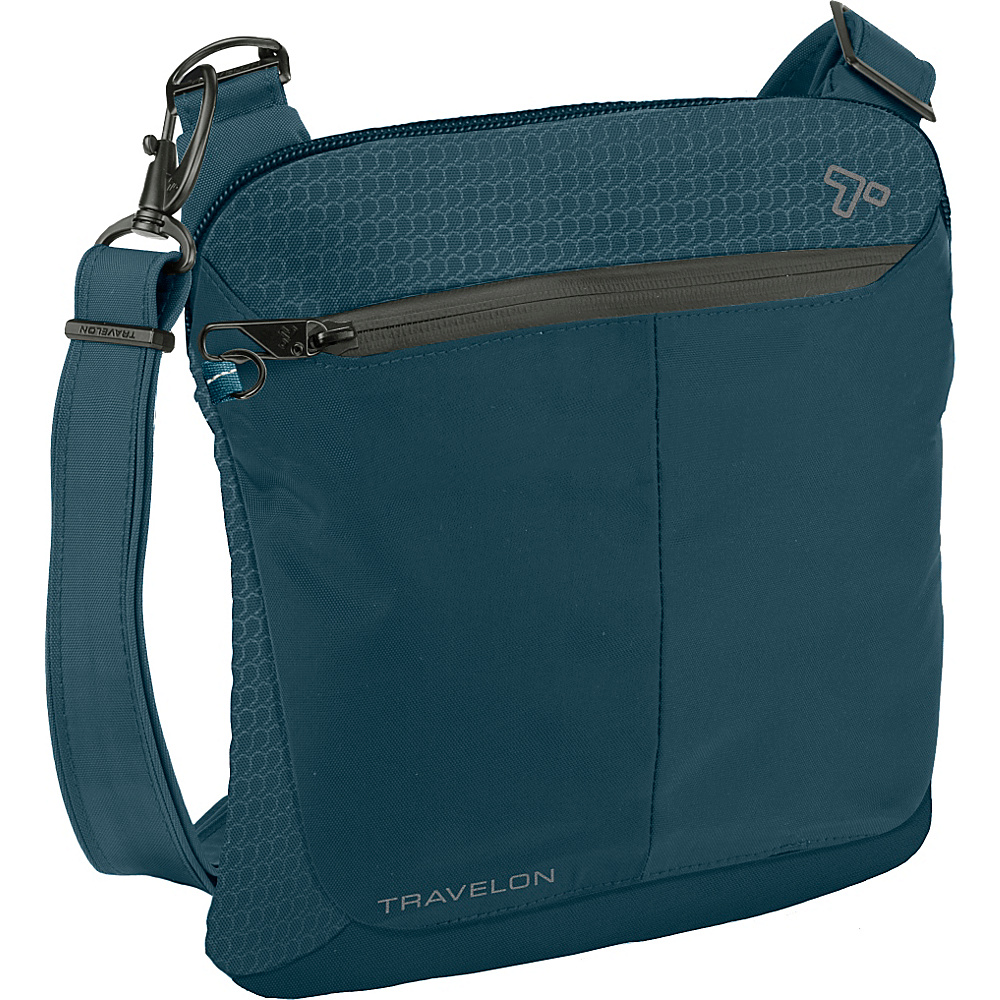 Travelon Anti Theft Active Small Crossbody Bag Teal Travelon Fabric Handbags