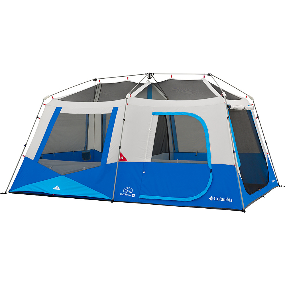 Columbia Sportswear Fall River 8 Person Instant Dome Tent Compass Blue Columbia Sportswear Outdoor Accessories