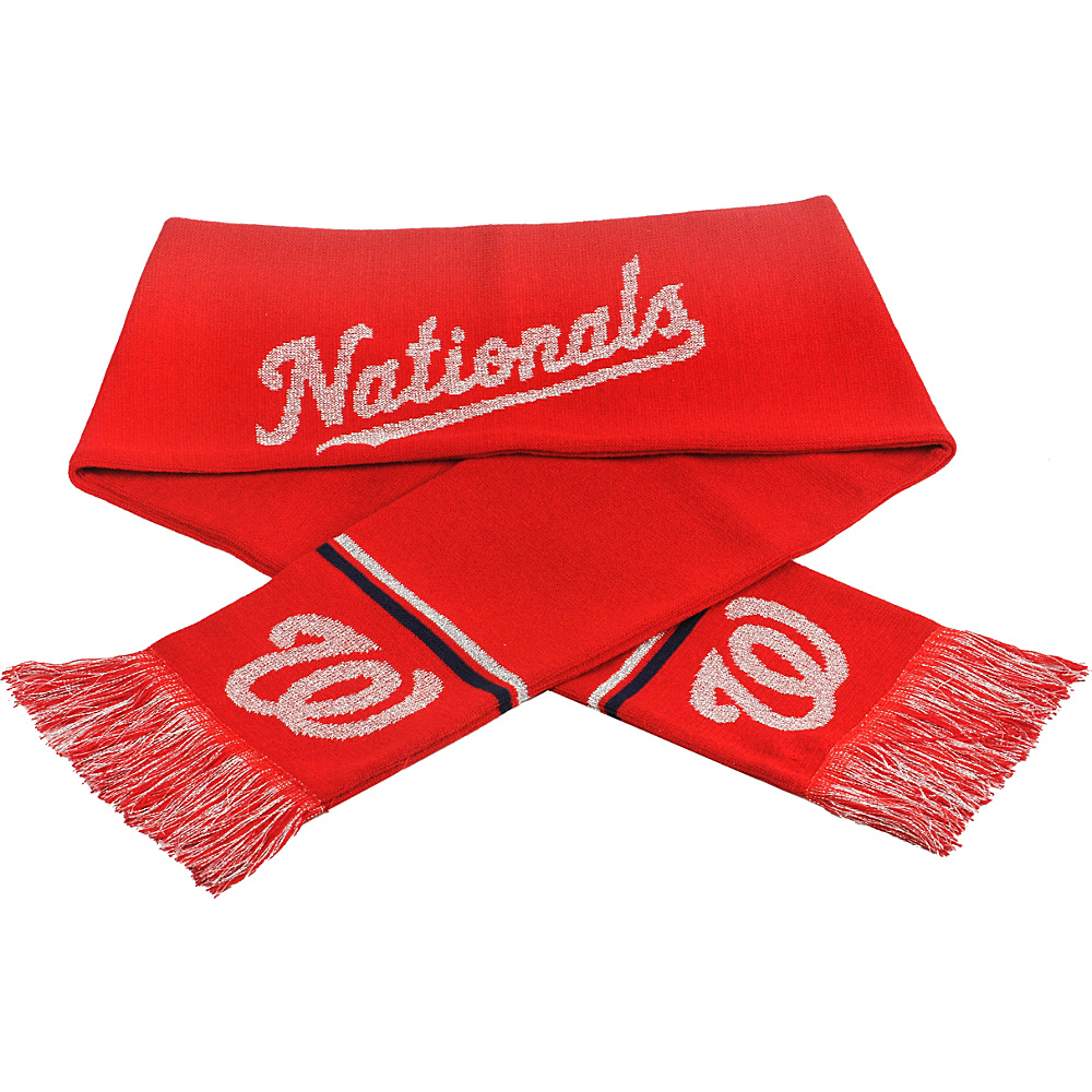 Forever Collectibles MLB Glitter Scarf Red Washington Nationals Forever Collectibles Hats Gloves Scarves