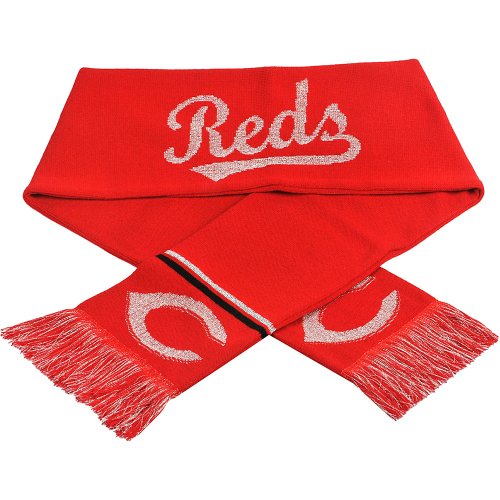 Forever Collectibles MLB Glitter Scarf Red Cincinnati Reds Forever Collectibles Hats Gloves Scarves