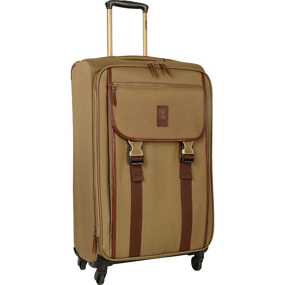 Timberland Reddington 25 Expandable Spinner Suitcase Military Olive Timberland Softside Checked