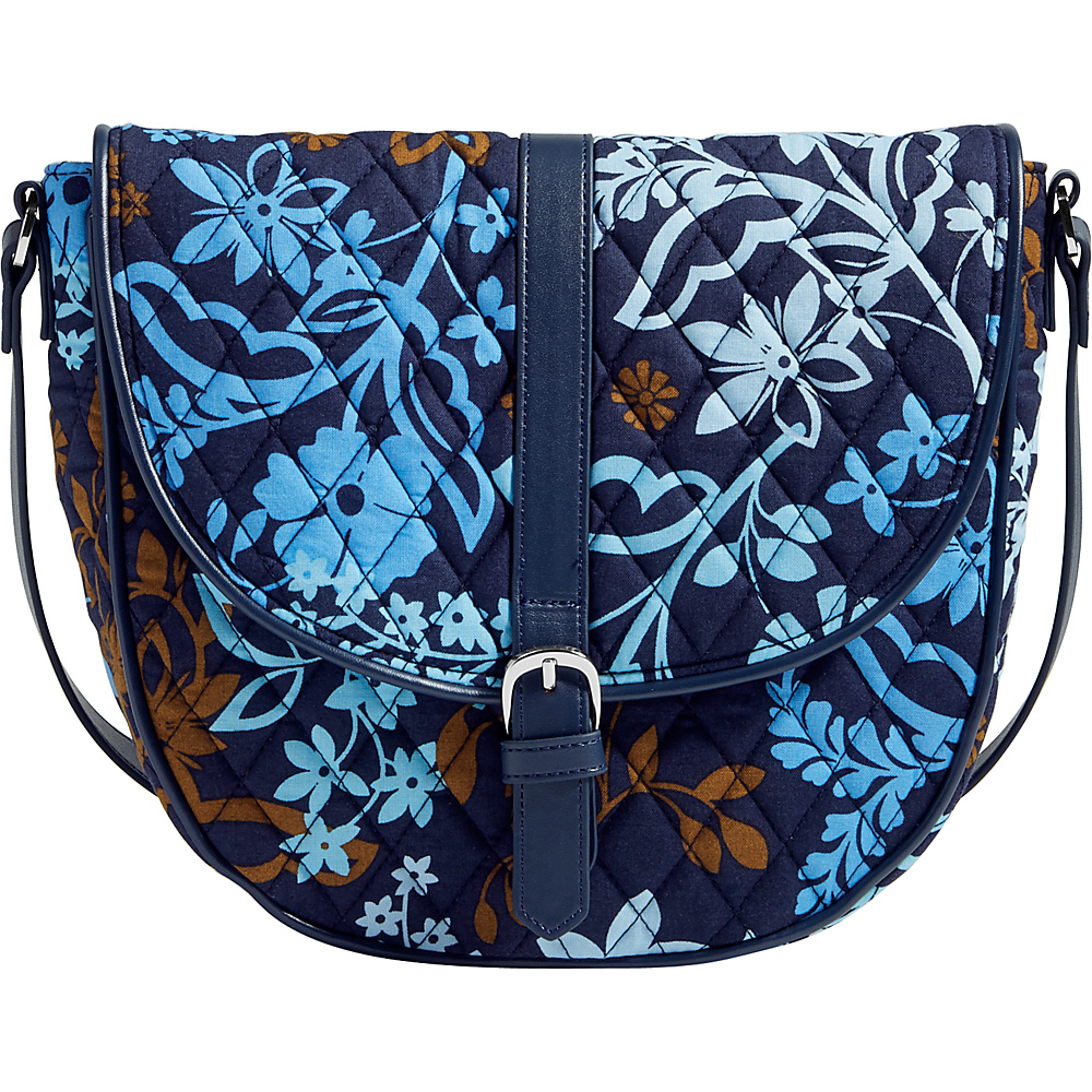 Vera Bradley Slim Saddle Bag Java Floral Vera Bradley Fabric Handbags