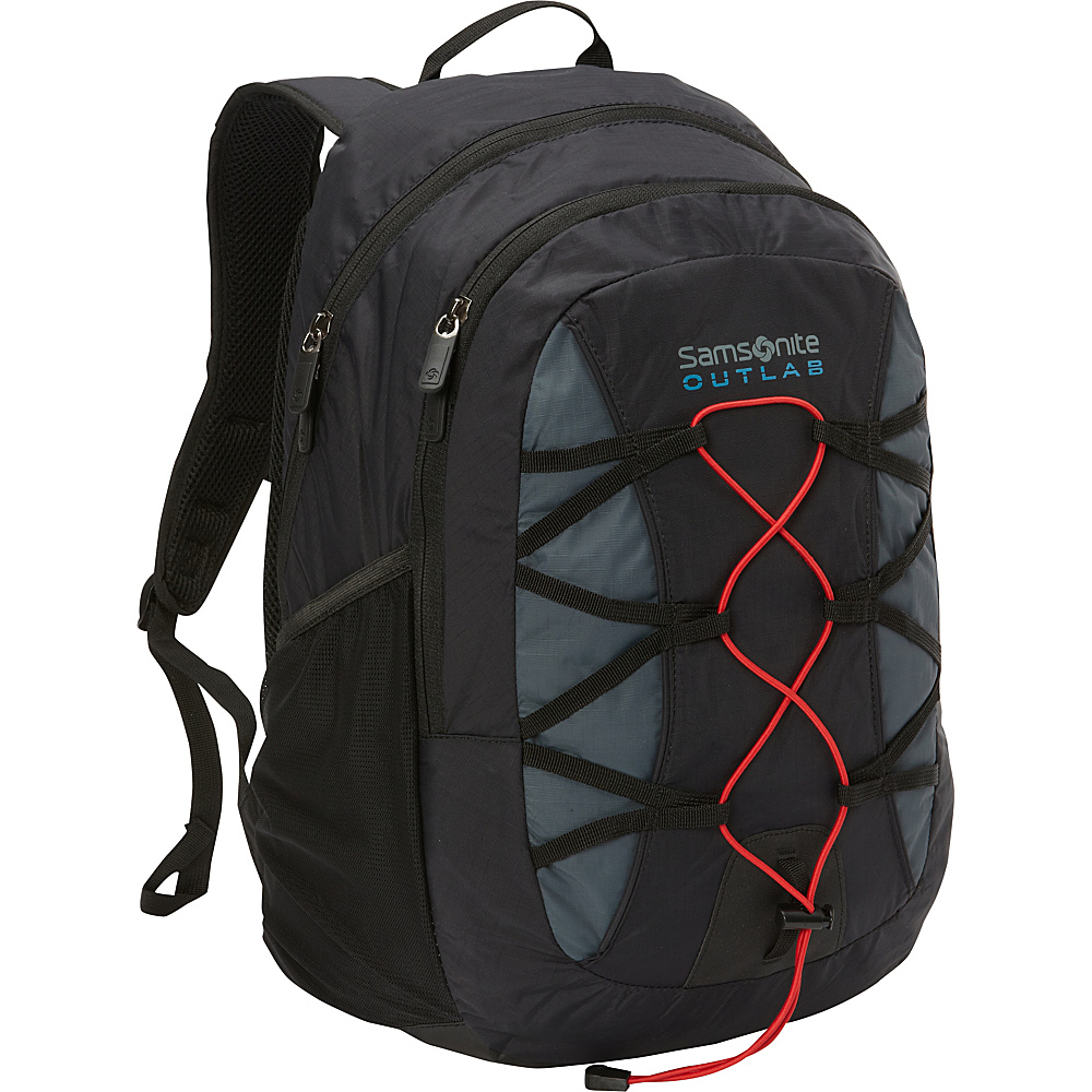 Samsonite Outlab Crossfire Backpack Black Grey Samsonite School Day Hiking Backpacks