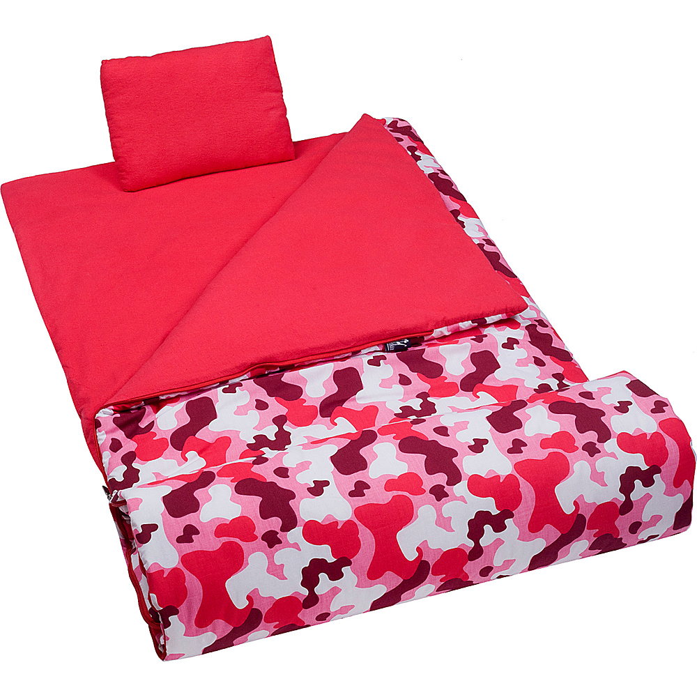 Wildkin Original Sleeping Bag Camo Pink Wildkin Travel Pillows Blankets