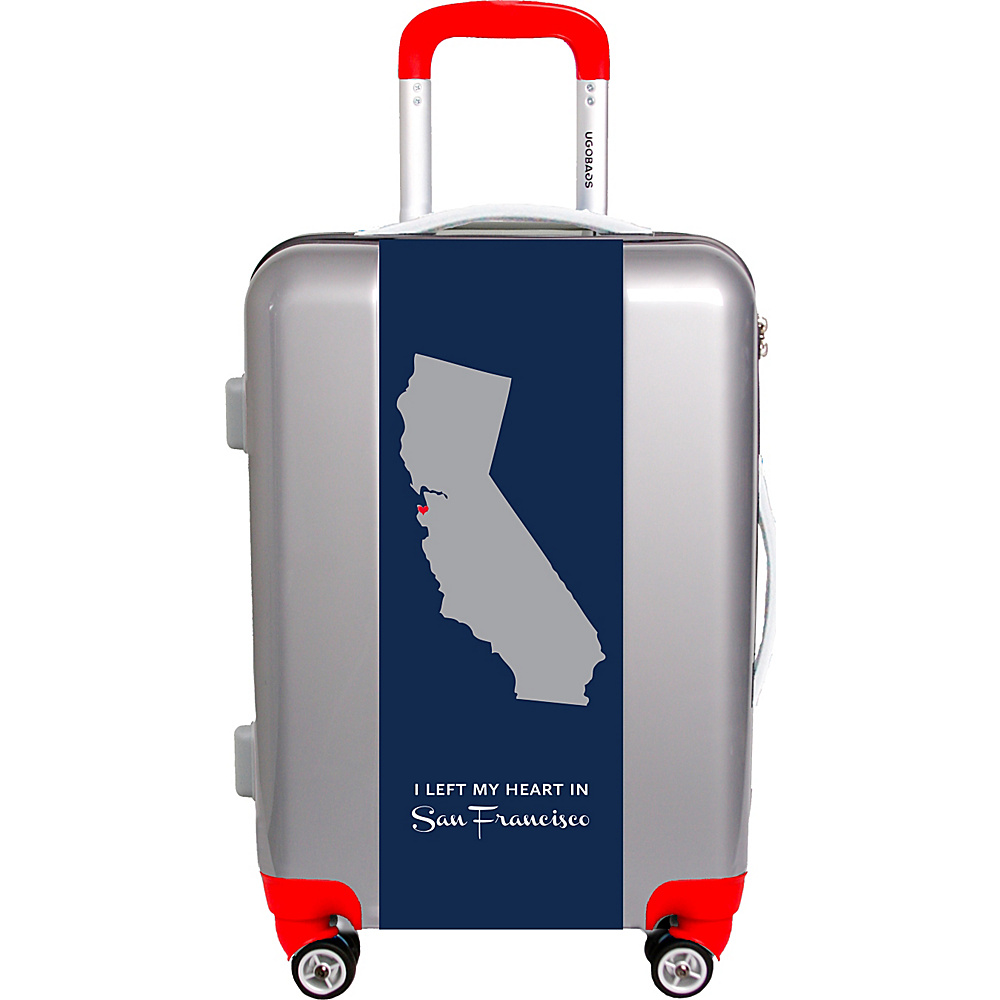 Ugo Bags My Heart Is In Sf By Nancy Ingersoll 26.5 Luggage Silver Ugo Bags Hardside Checked