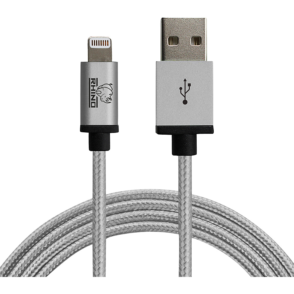 Rhino MFI Lightning Cable with Aluminum Alloy Tip 3.3 ft. Grey Rhino Electronic Accessories