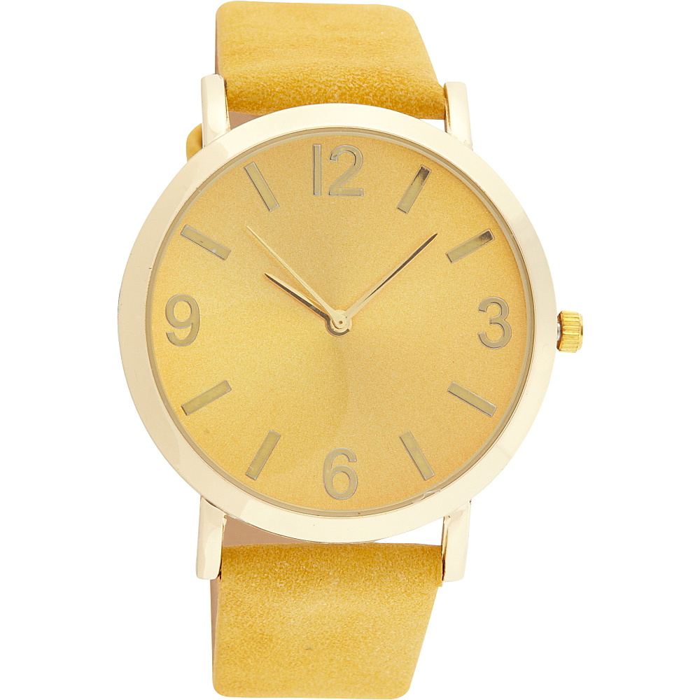 Samoe Band Watch Mustard with Gold Round Face Samoe Watches