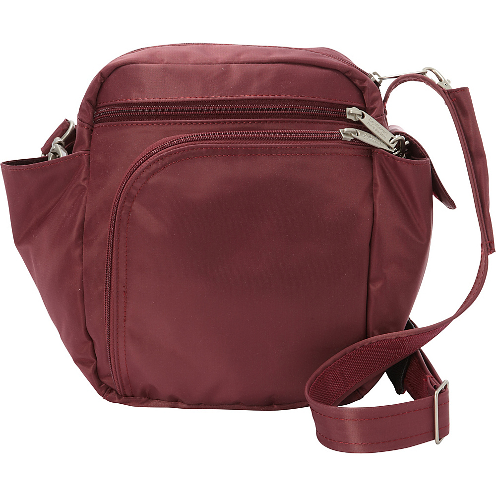 BeSafe by DayMakers RFID Smart Traveler 10 LX Shoulder Bag Wine BeSafe by DayMakers Fabric Handbags