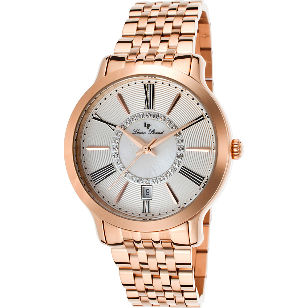 Lucien Piccard Watches Sofia Stainless Steel Watch Rose Gold White Pearl Rose Gold Lucien Piccard Watches Watches