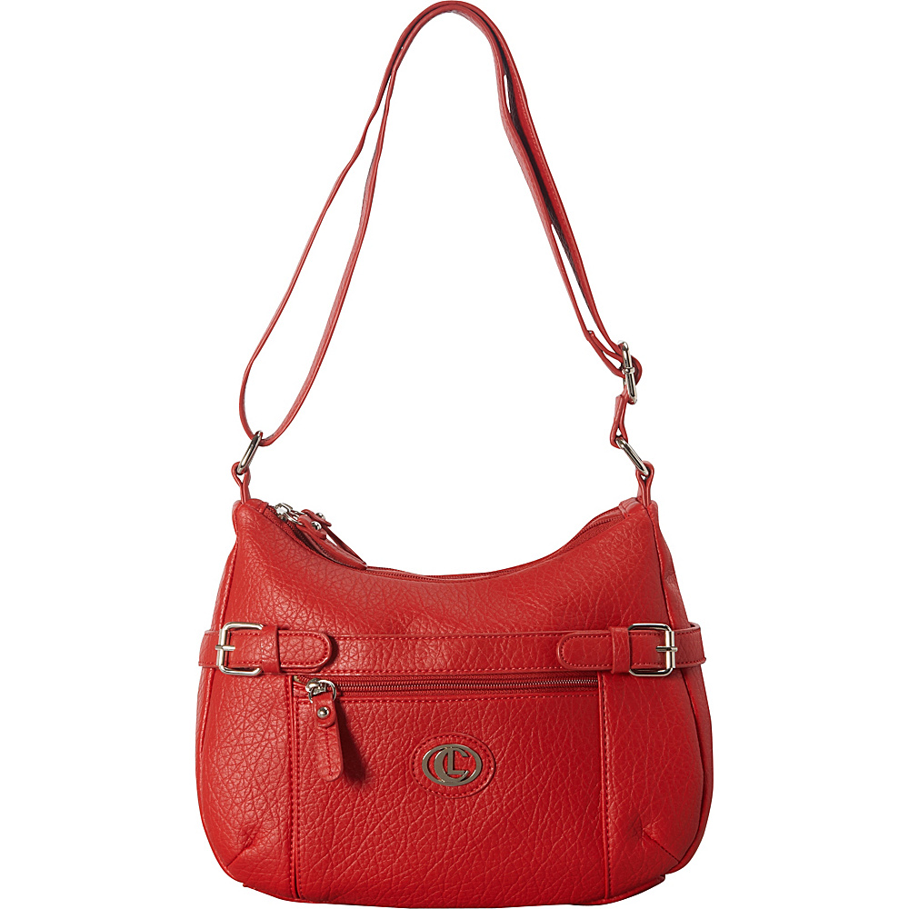 Aurielle Carryland Portability Double Entry Hobo Red Aurielle Carryland Manmade Handbags