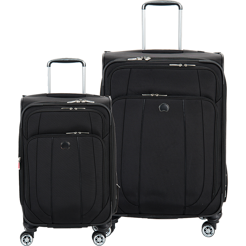 Delsey Helium Cruise 21 and 25 Spinner Luggage Set Black Delsey Luggage Sets