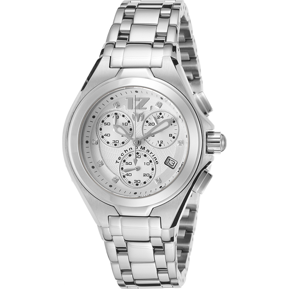 TechnoMarine Watches Womens Manta Neo Classic Chronograph Stainless Steel Watch Silver Silver TechnoMarine Watches Watches