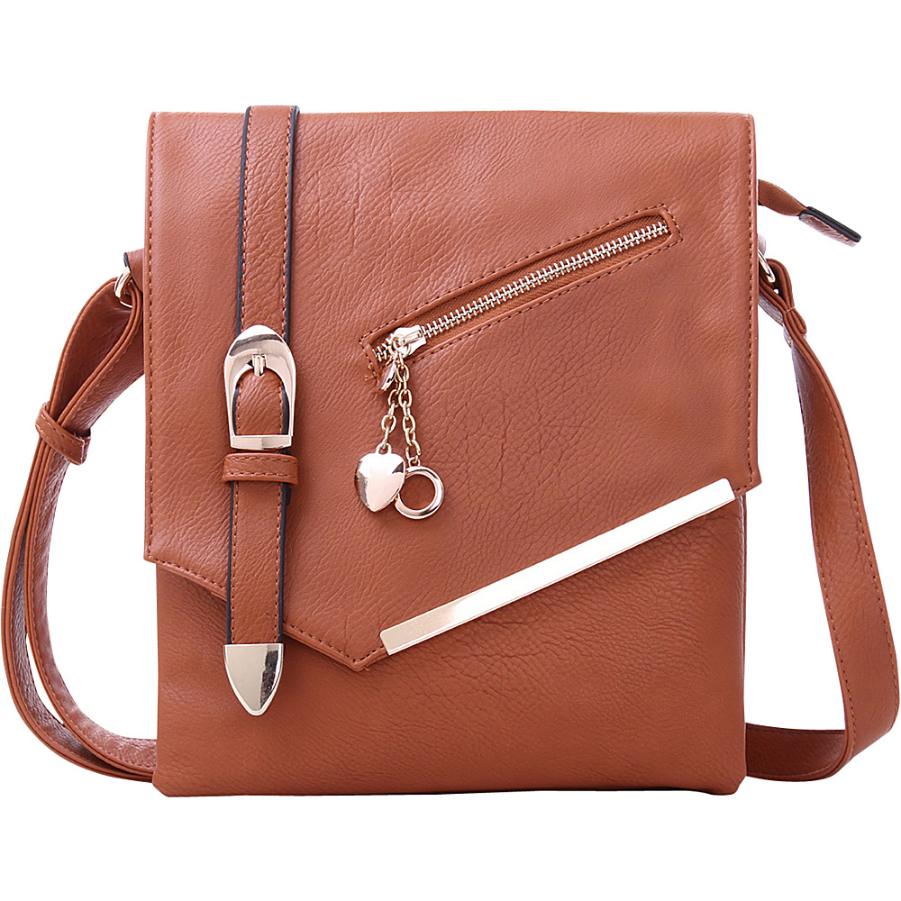 MKF Collection Jasmine Cross Body Shoulder Bag Brown MKF Collection Manmade Handbags