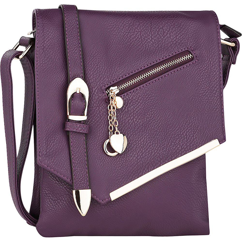 MKF Collection Jasmine Cross Body Shoulder Bag Purple MKF Collection Manmade Handbags