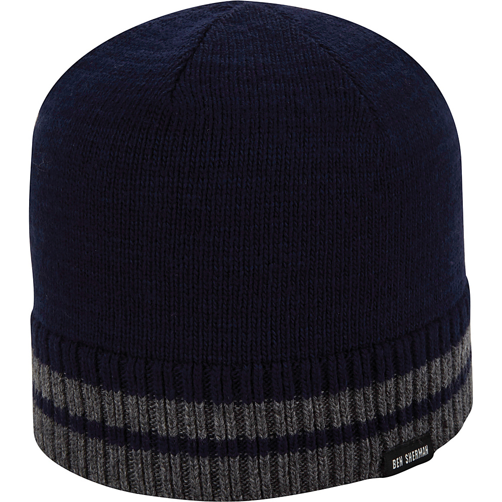 Ben Sherman Placed Tipping Knit Beanie Staples Navy Ben Sherman Hats Gloves Scarves