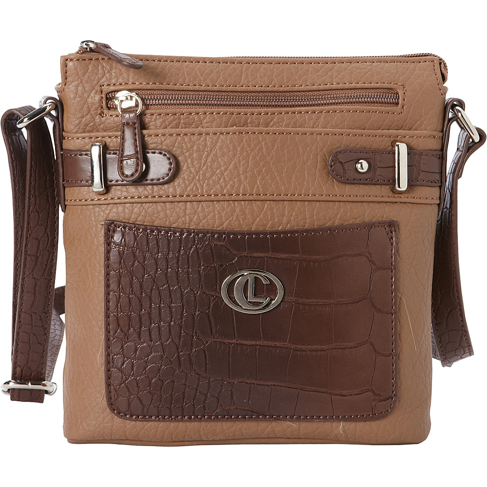 Aurielle Carryland Croco Belting Mini Bag Sand Brown Aurielle Carryland Manmade Handbags
