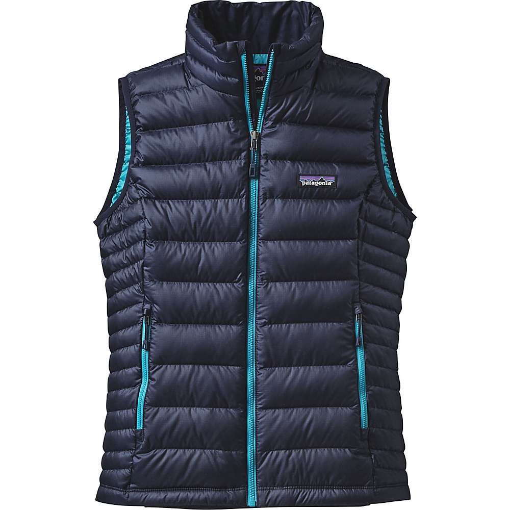 Patagonia Womens Down Sweater Vest XS Navy Blue with Epic Blue Patagonia Women s Apparel