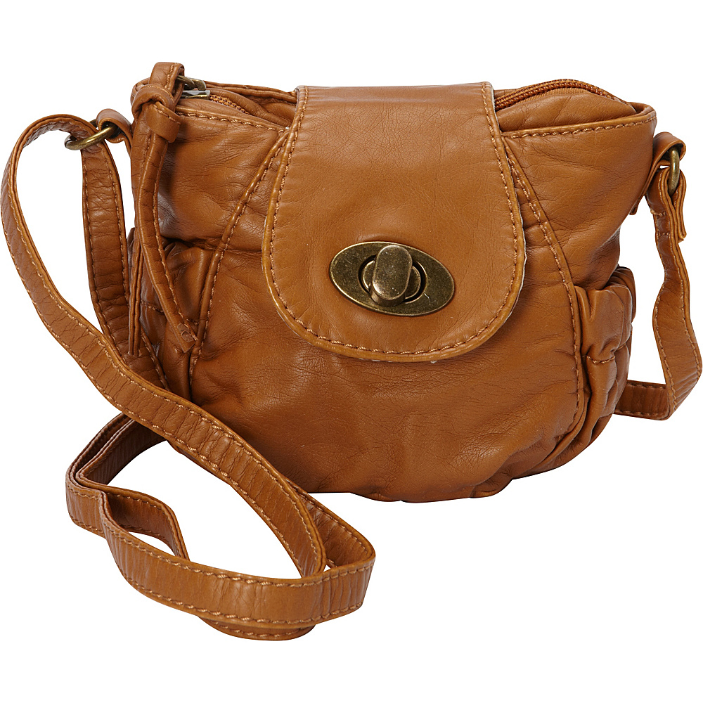 Ampere Creations Jeannie Mini Crossbody Light Brown Ampere Creations Manmade Handbags