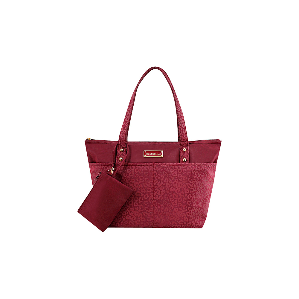 Jacki Design Miss Chantelle 2 Piece Tote Bag Red Jacki Design Fabric Handbags