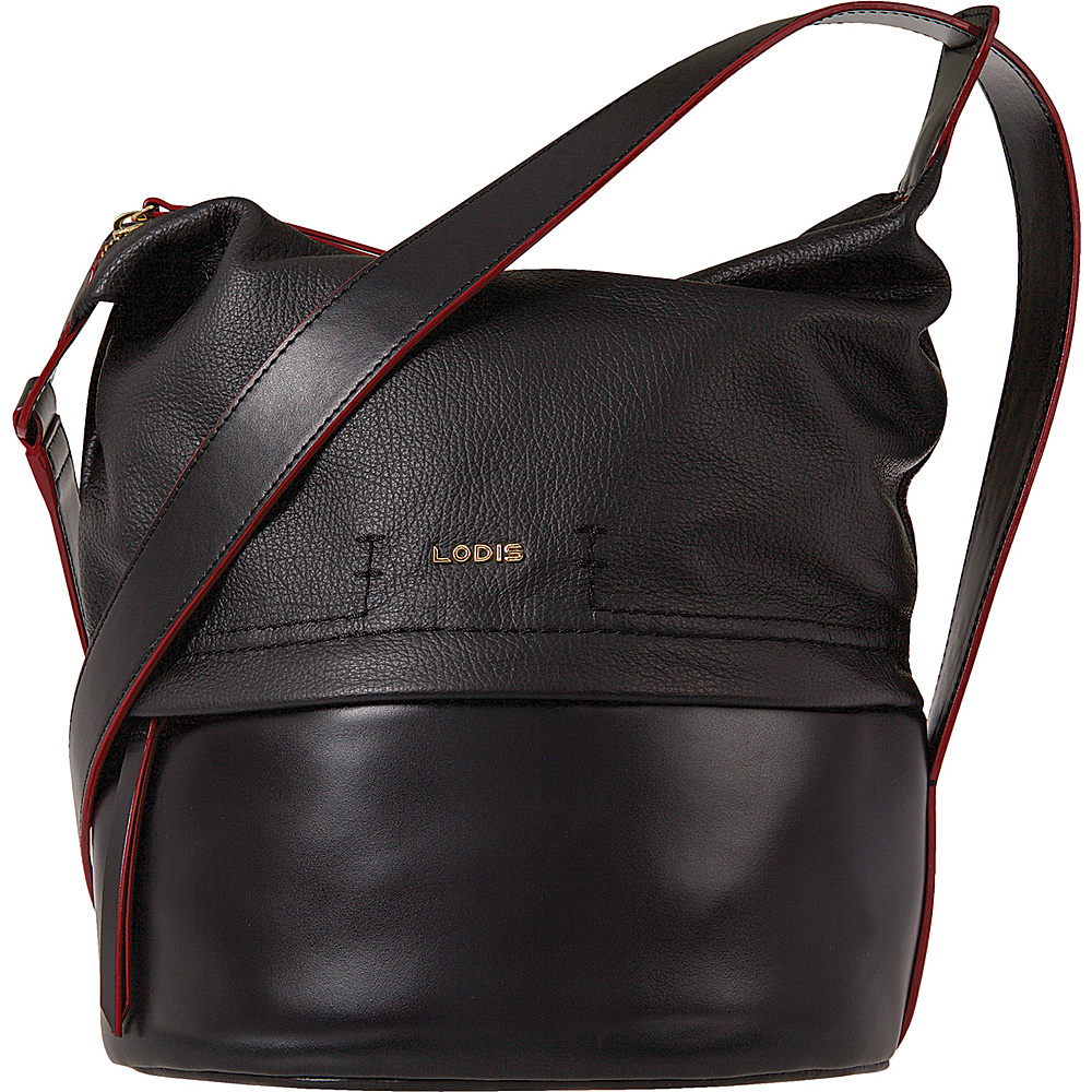 Lodis Kate Toby Convertible Bucket Black Lodis Leather Handbags