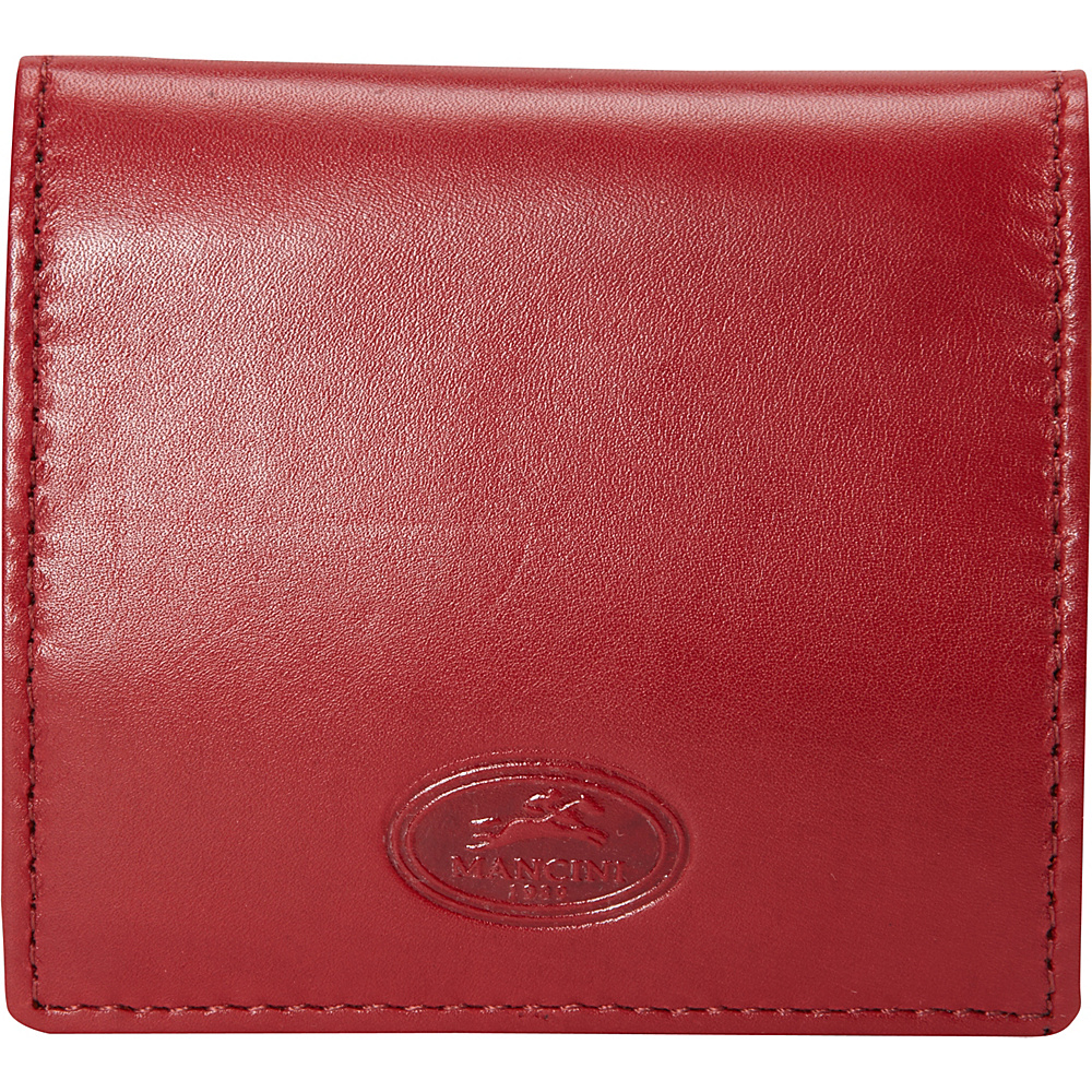 Mancini Leather Goods Coin Pocket Red Mancini Leather Goods Men s Wallets