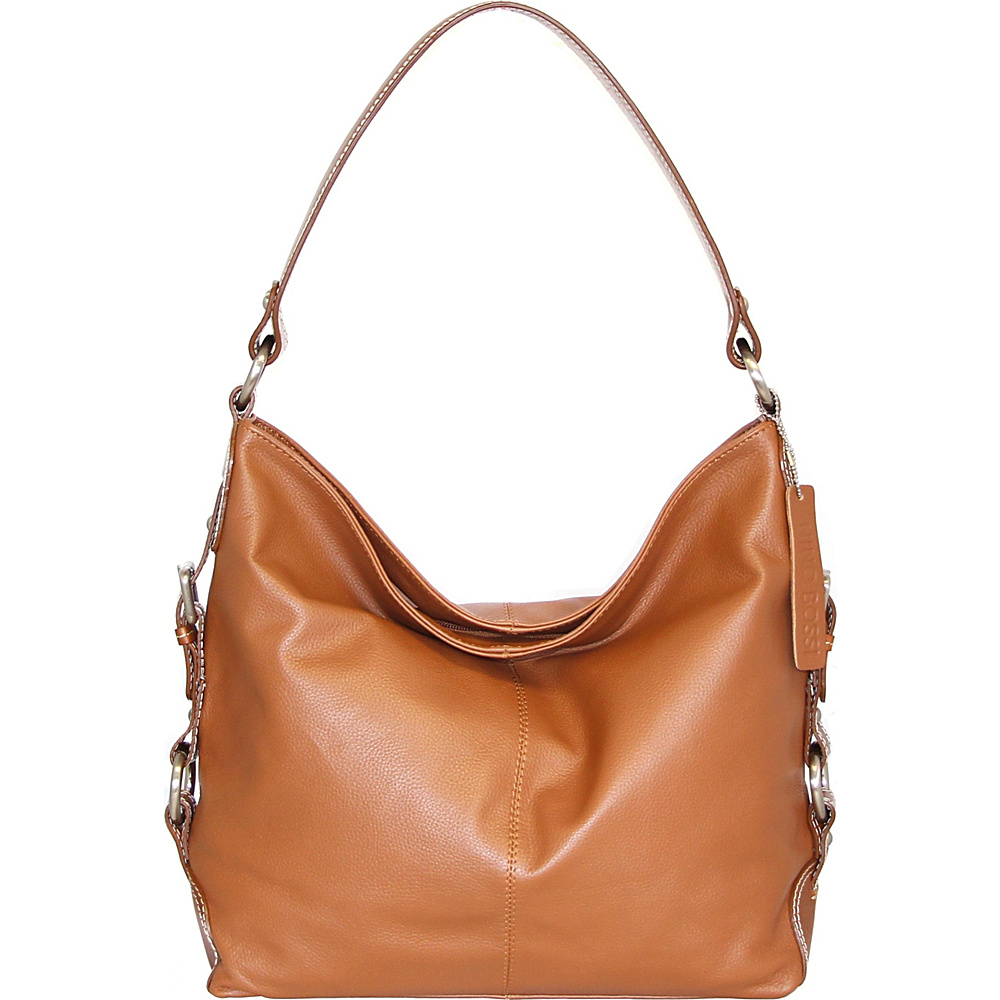 Nino Bossi Violet Bloom Bucket Bag Cognac Nino Bossi Leather Handbags