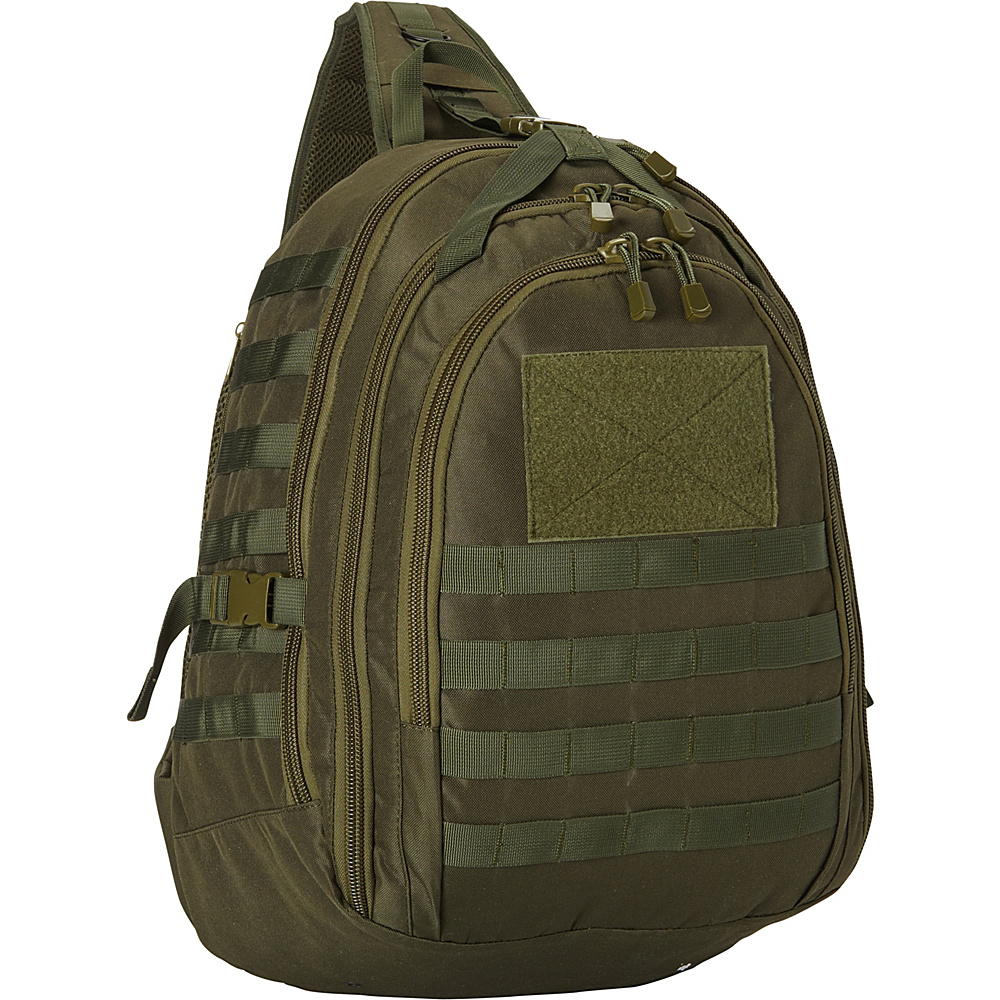 Fox Outdoor Tactical Sling Pack Olive Drab Fox Outdoor Day Hiking Backpacks