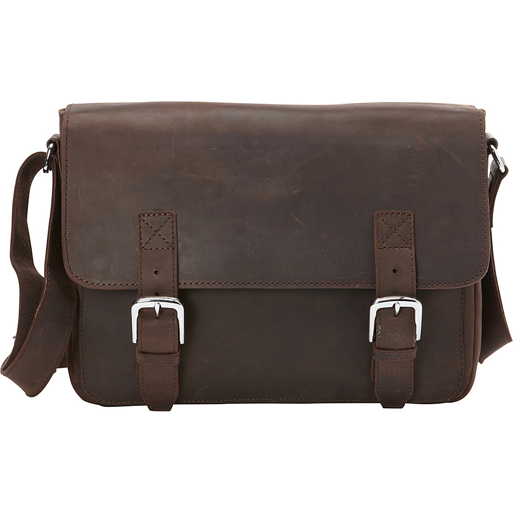 Vagabond Traveler Full Grain Cowhide Leather Casual Messenger Bag Dark Brown Vagabond Traveler Messenger Bags