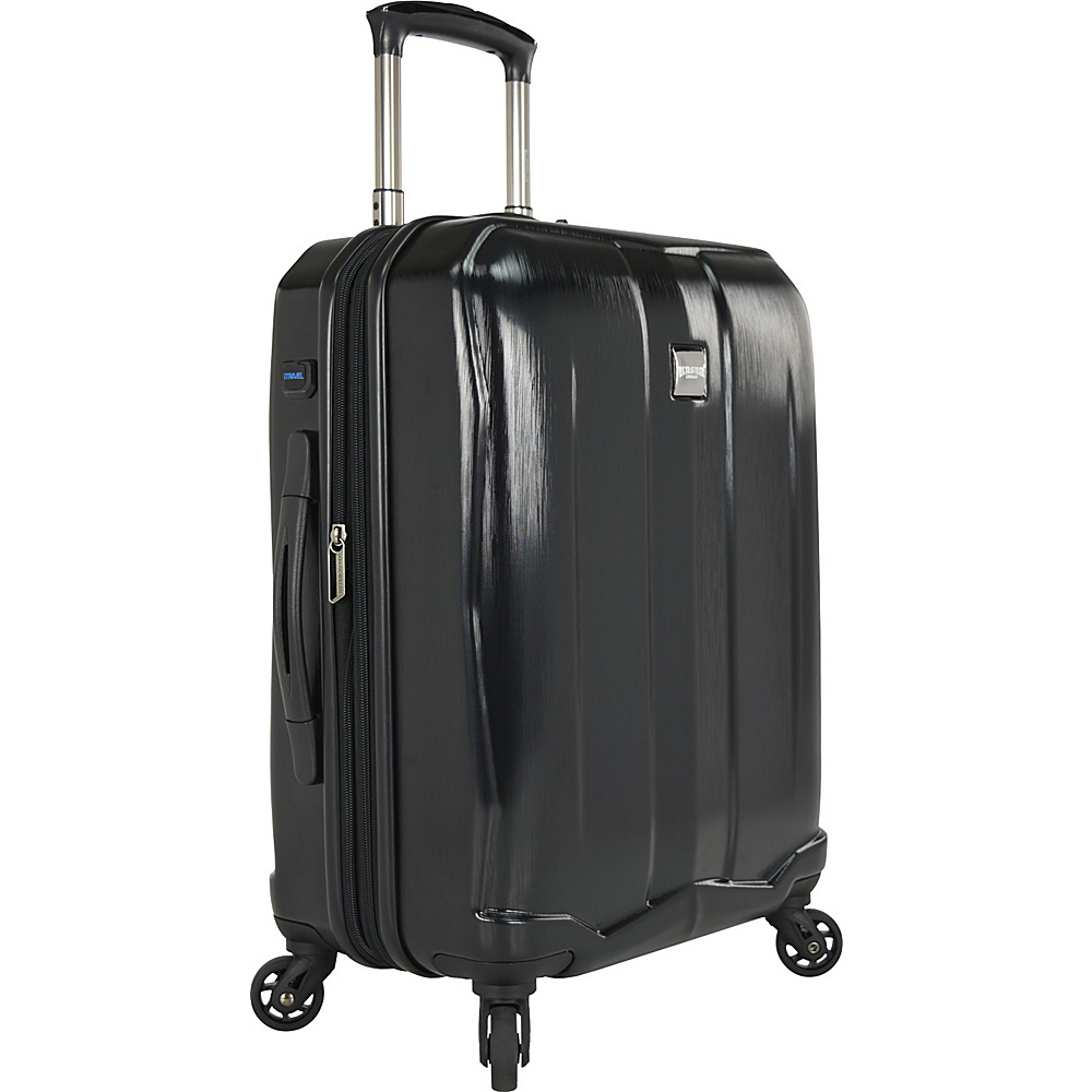 U.S. Traveler Piazza 22 Expandable Smart Spinner Luggage Black U.S. Traveler Hardside Checked