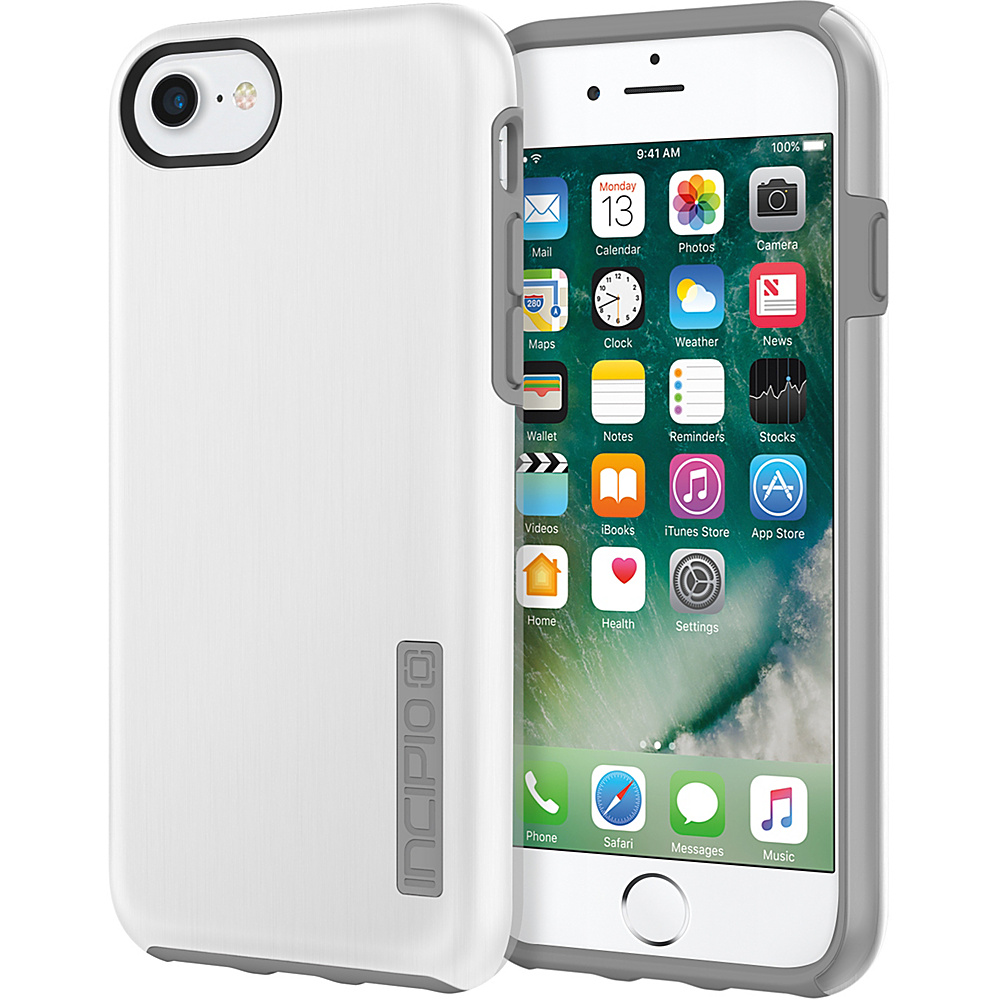 Incipio DualPro SHINE for iPhone 7 White Gray WGY Incipio Personal Electronic Cases