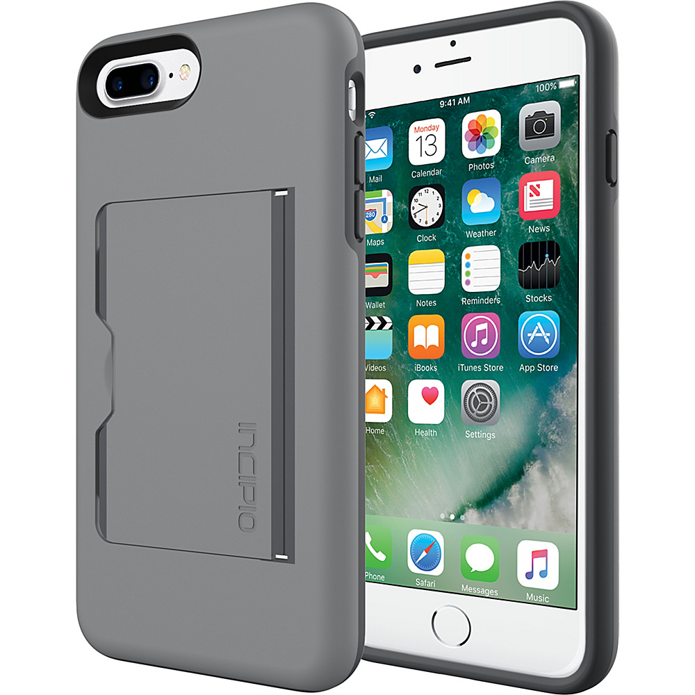 Incipio Stowaway for iPhone 7 Plus Gray Charcoal GYC Incipio Electronic Cases