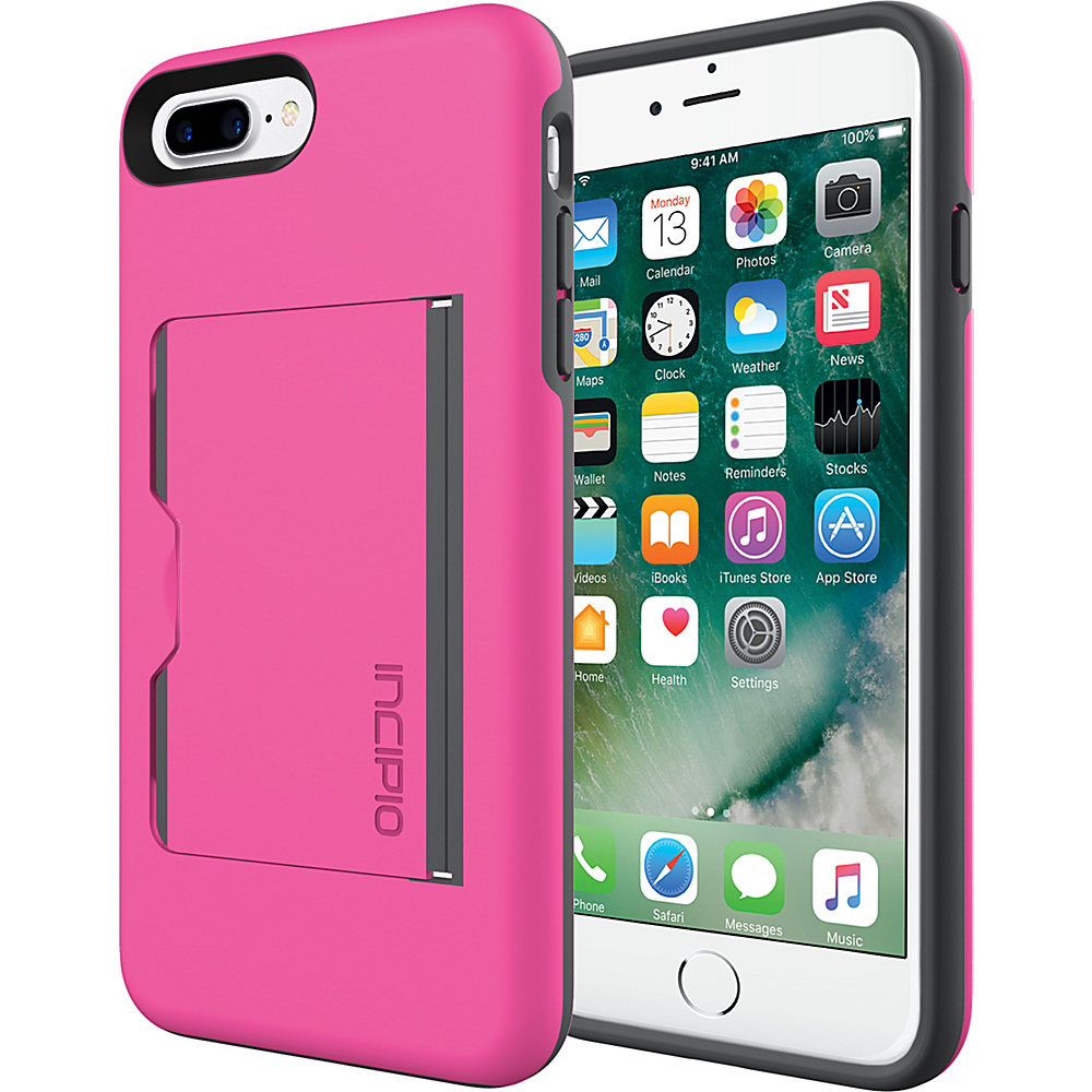Incipio Stowaway for iPhone 7 Plus Pink Charcoal PKC Incipio Electronic Cases