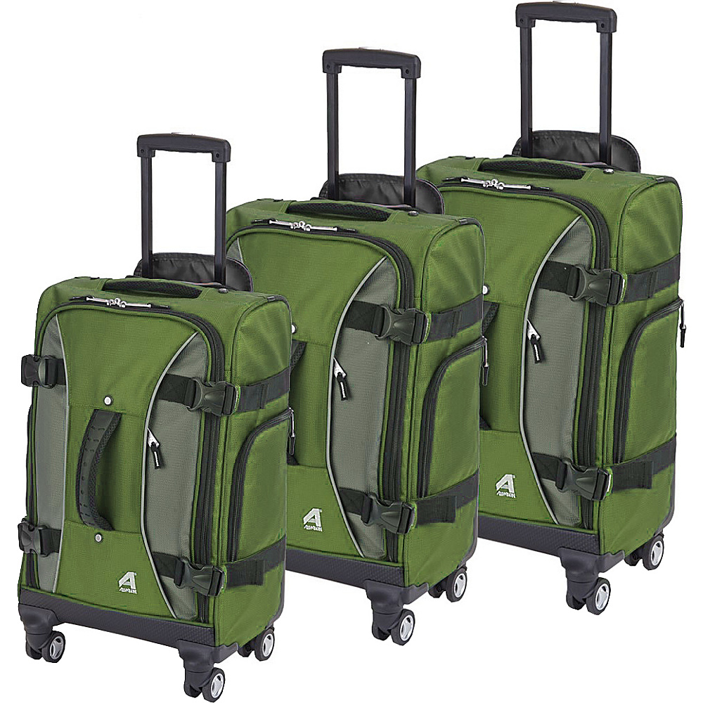 Athalon Hybrid Spinners Luggage 3PC Set Grass Gray Athalon Luggage Sets