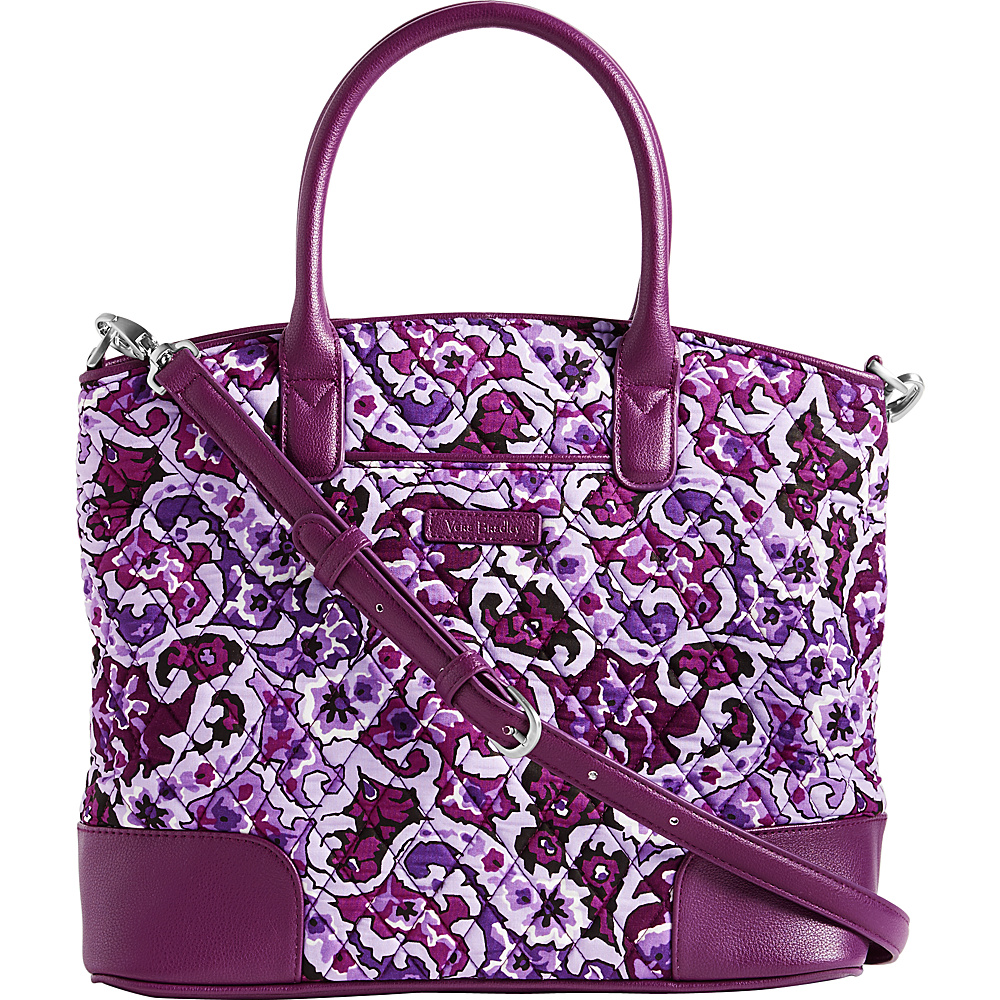 Vera Bradley Day Off Satchel Lilac Paisley with Purple - Vera Bradley Fabric Handbags