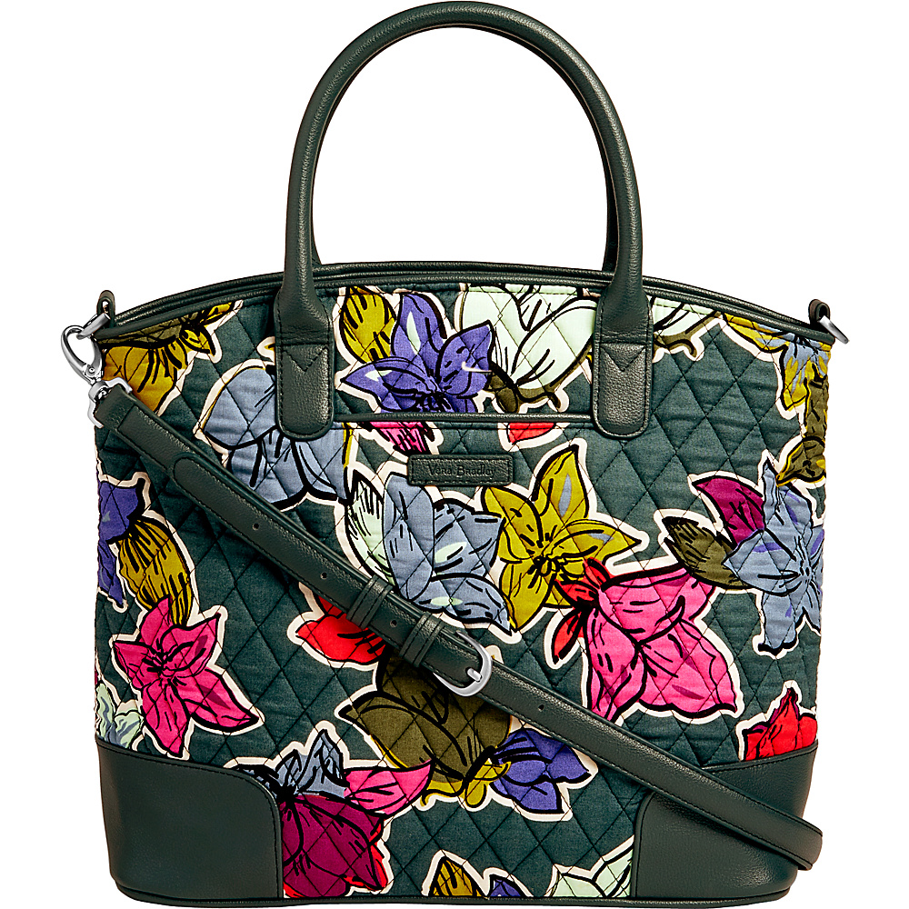 Vera Bradley Day Off Satchel Falling Flowers - Vera Bradley Fabric Handbags