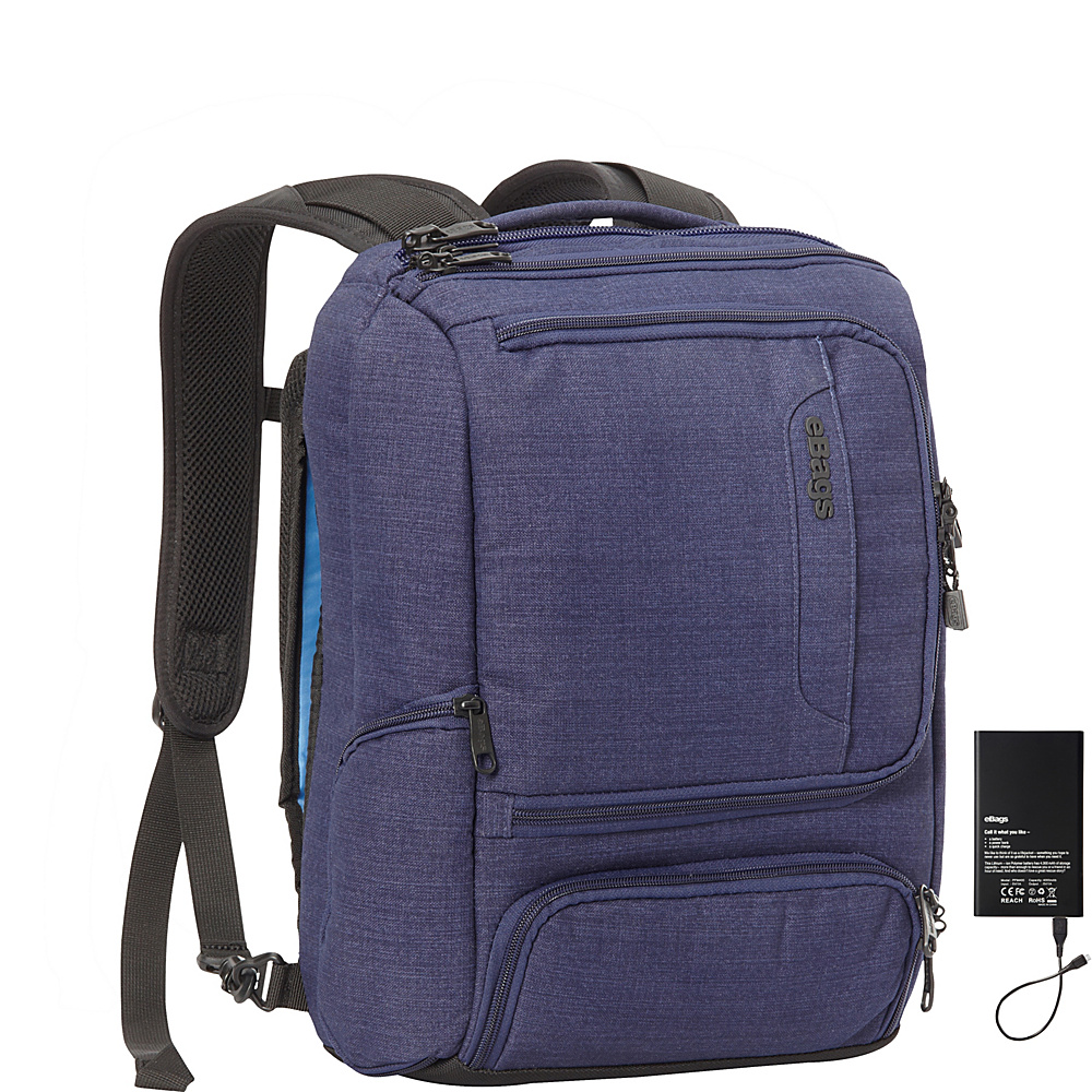 eBags Professional Slim Junior LIFEJACKET EDITION Brushed Indigo eBags Business Laptop Backpacks