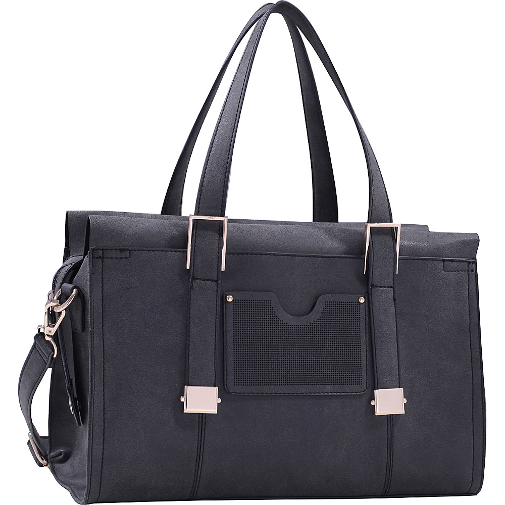 MKF Collection Kiki Satchel With Cosmetic Pouch Black MKF Collection Manmade Handbags