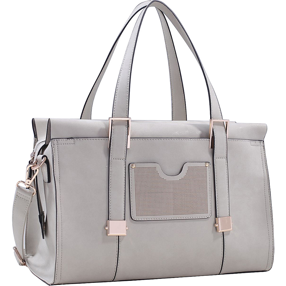MKF Collection Kiki Satchel With Cosmetic Pouch Light Grey MKF Collection Manmade Handbags