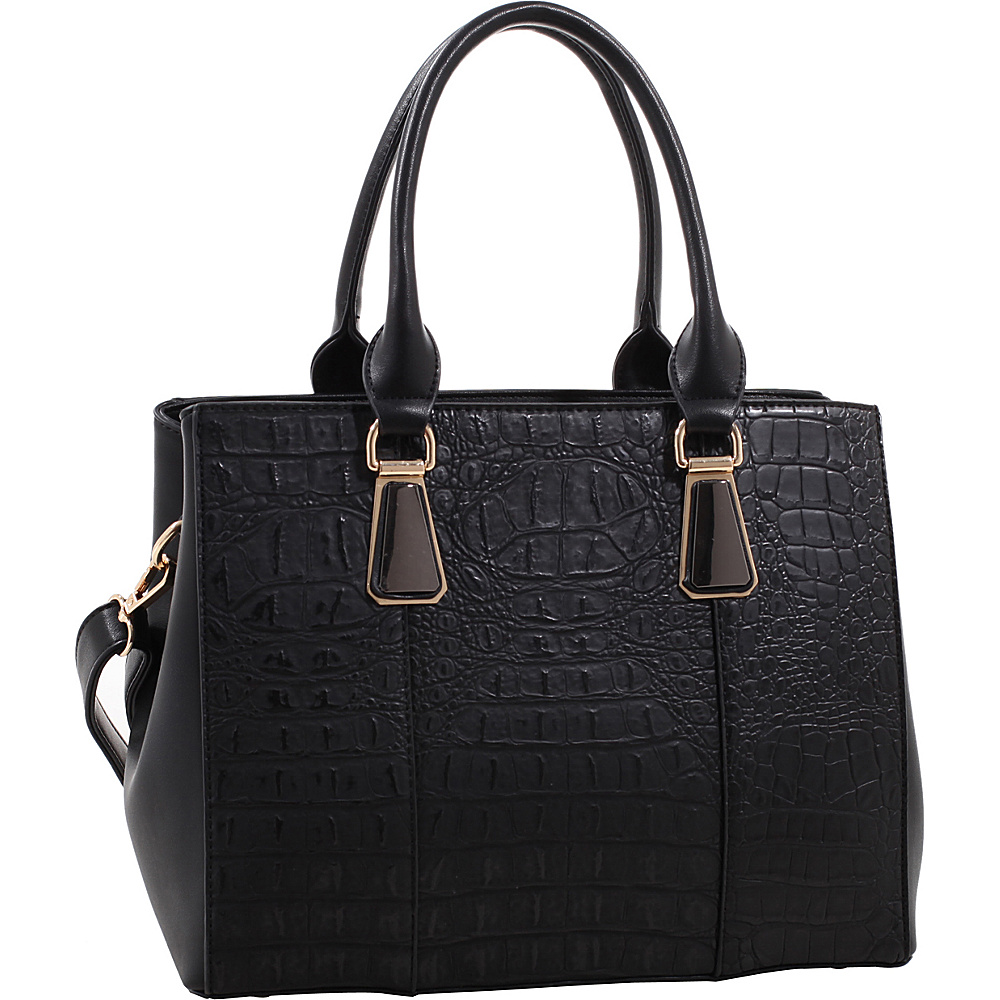 MKF Collection Willow Crocodile Leather Tote Black MKF Collection Manmade Handbags