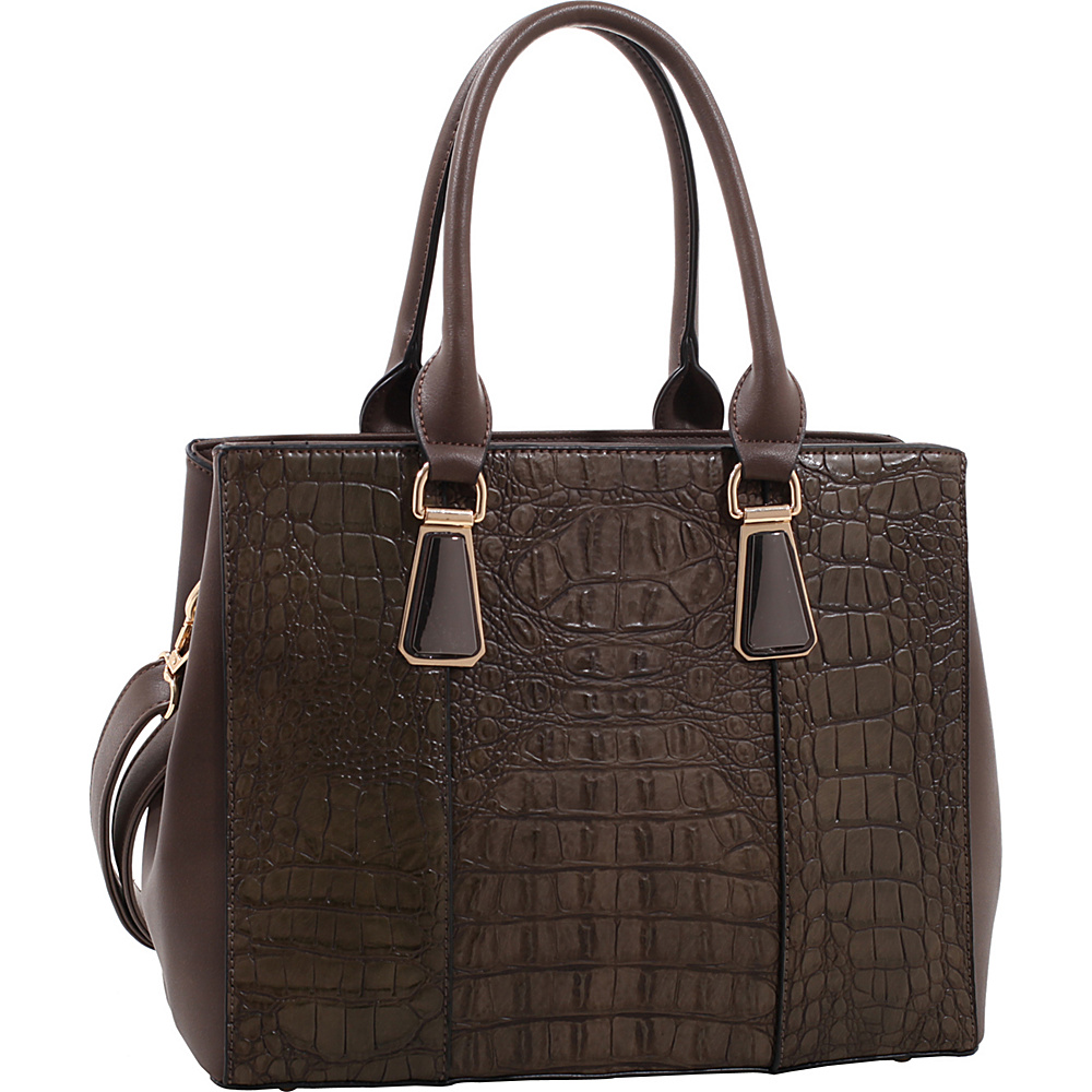 MKF Collection Willow Crocodile Leather Tote Dark Grey MKF Collection Manmade Handbags