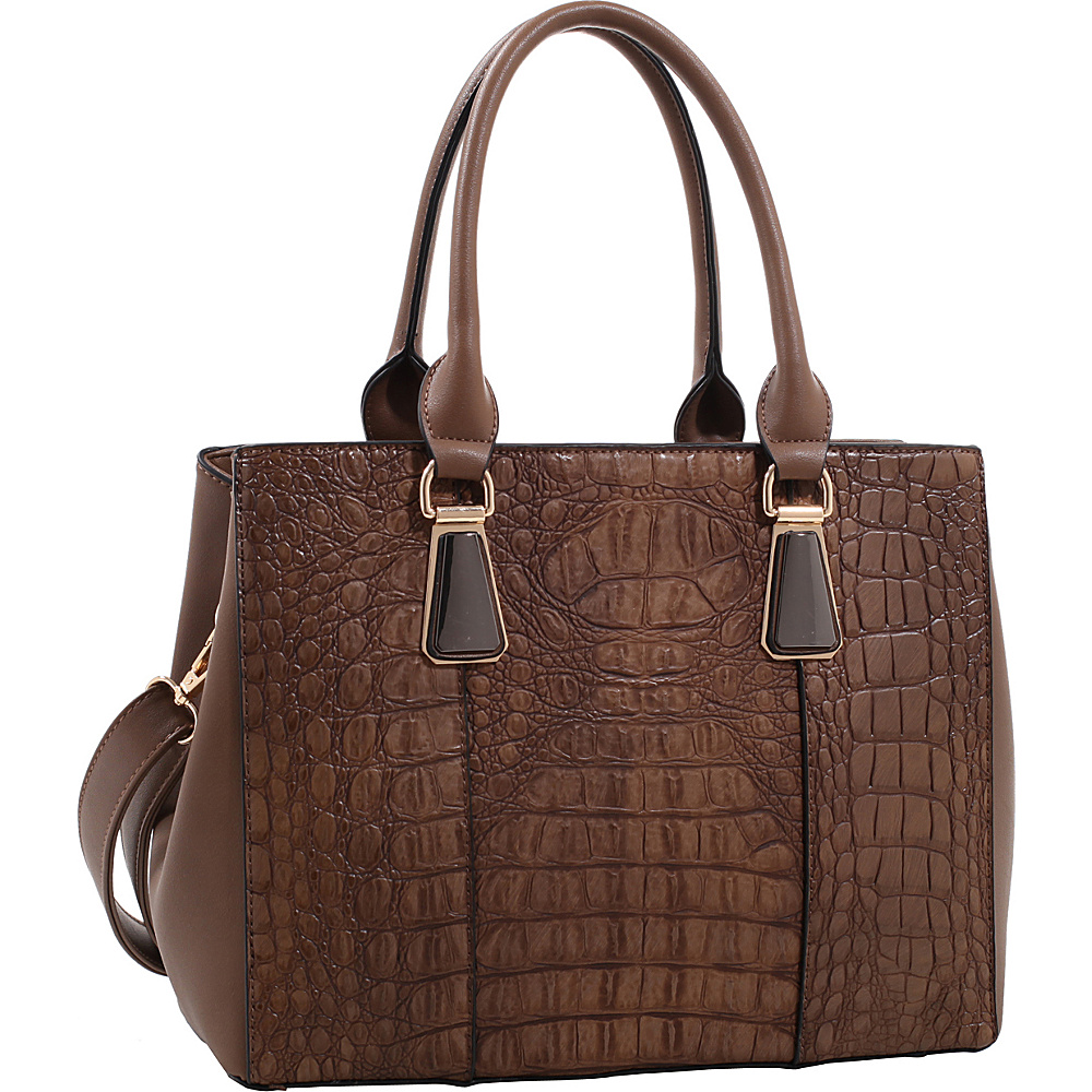 MKF Collection Willow Crocodile Leather Tote Khaki MKF Collection Manmade Handbags