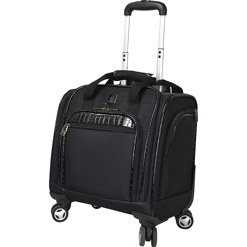 Travelers Club Luggage 16 Rolling Double Spinners Briefcase Black Travelers Club Luggage Softside Carry On