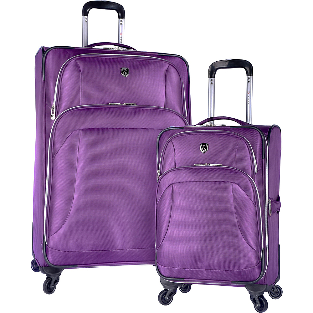 Travelers Club Luggage Odessa 2pc Expandable Softside Luggage Purple Travelers Club Luggage Luggage Sets