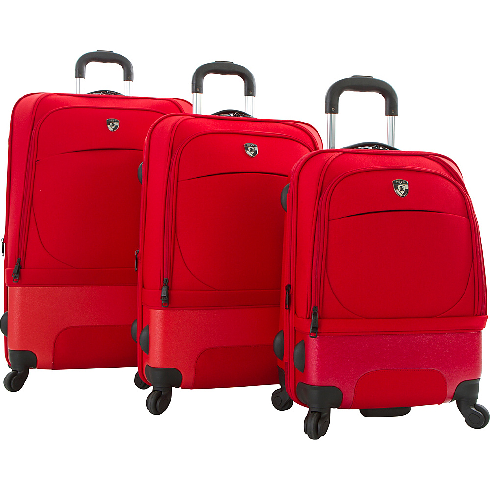 Heys America Spin Air II 3pc Spinner Luggage Set Red Heys America Luggage Sets