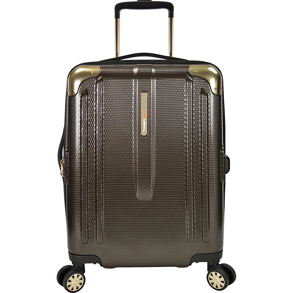 Traveler s Choice New London 22 100% Polycarbonate Trunk Spinner Brown Traveler s Choice Hardside Carry On