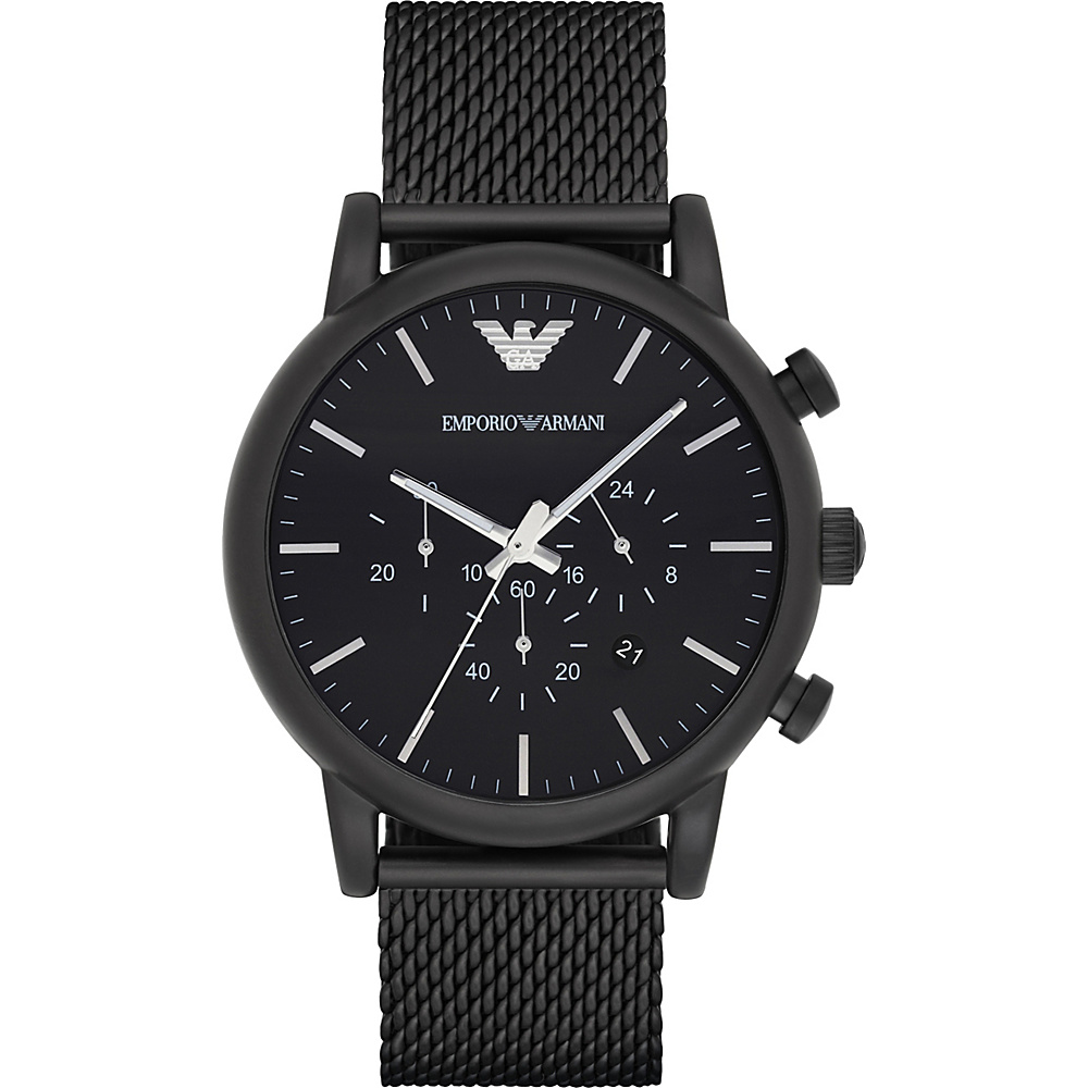 Emporio Armani Sport Watch Black Black Mesh Emporio Armani Watches