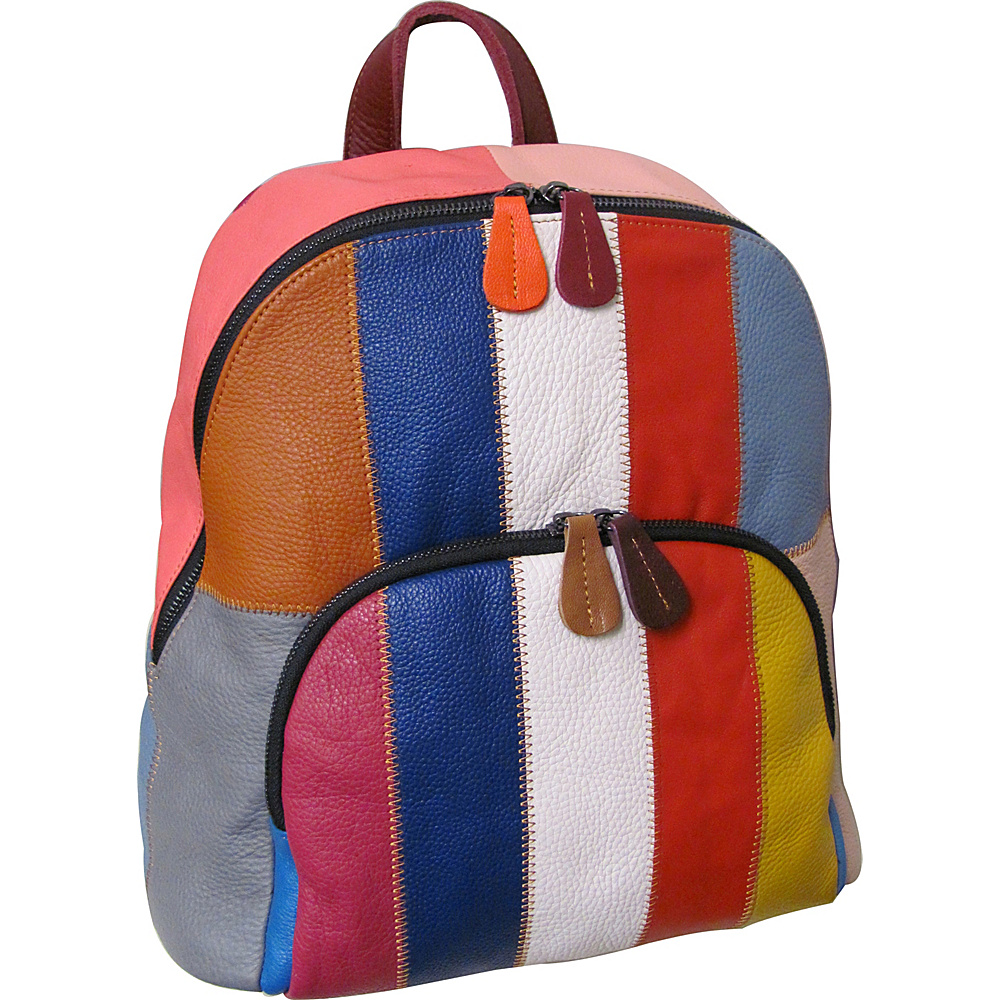 AmeriLeather Chloe Leather Backpack Rainbow AmeriLeather Leather Handbags