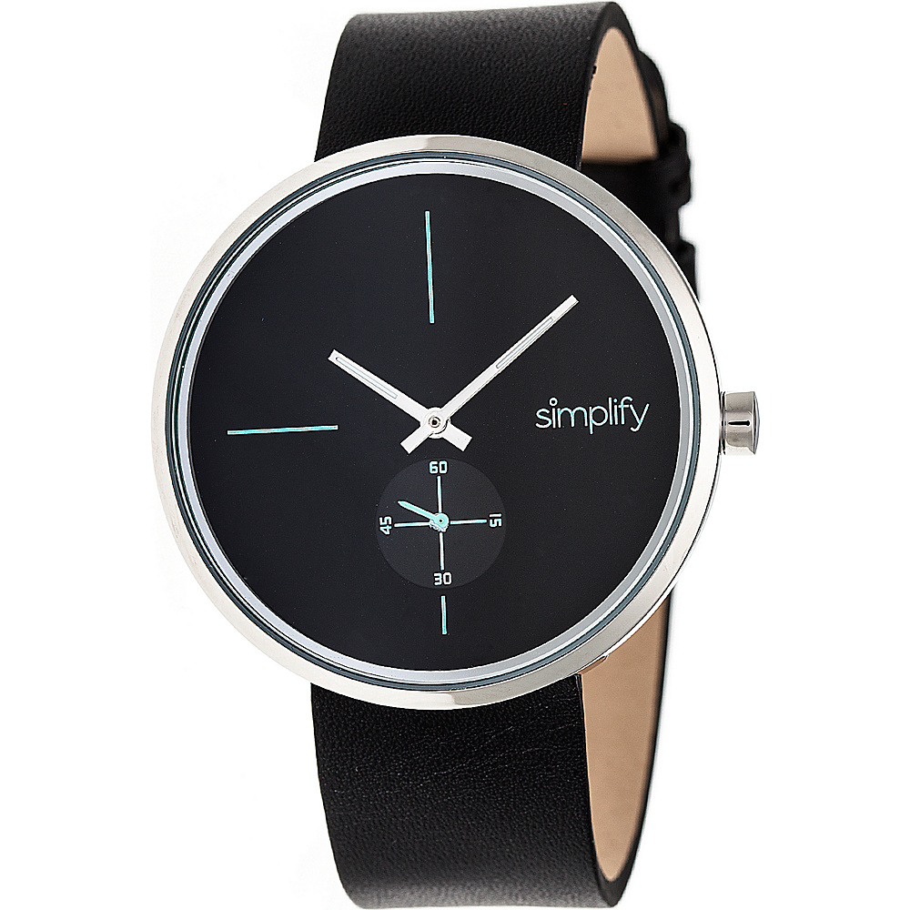 Simplify The 4400 Unisex Watch Black Silver Black Simplify Watches