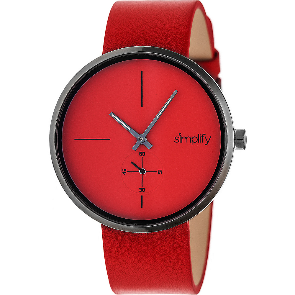 Simplify The 4400 Unisex Watch Red Gunmetal Red Simplify Watches