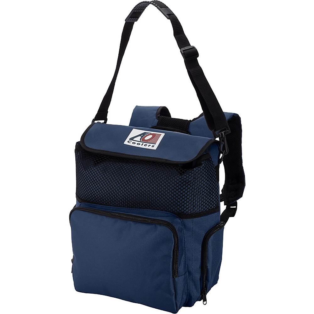 AO Coolers 18 Pack Backpack Soft Cooler Navy Blue AO Coolers Outdoor Coolers